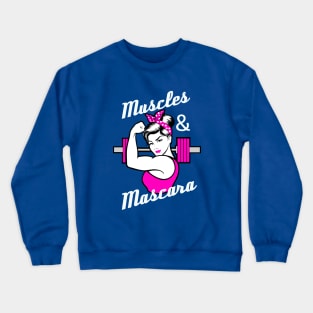 Muscles and Mascara barbell girl Crewneck Sweatshirt